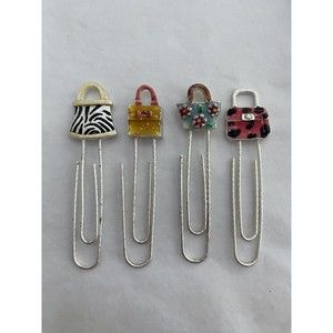 Vintage AJMC Ladies Purses Zebra Leopard Multicolored Paperclip Set